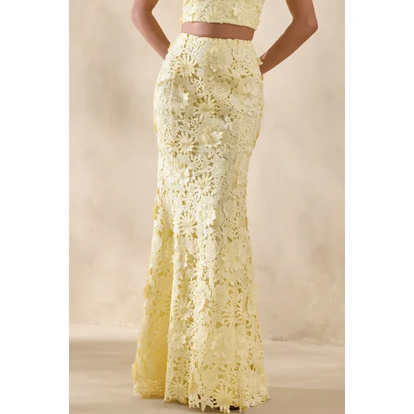 Esmara | Jupe longue citron en dentelle