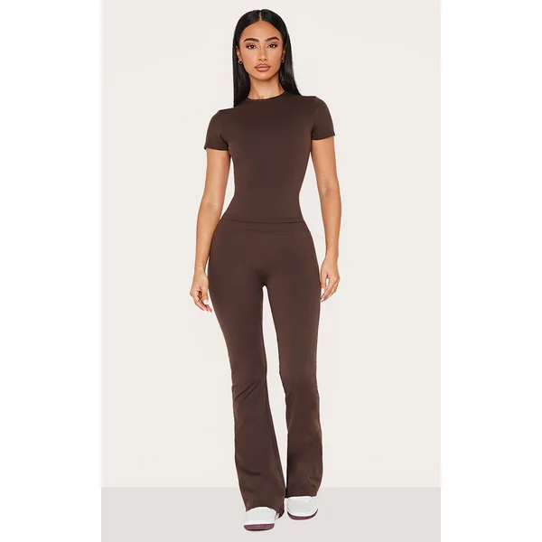 Espresso Pantalon De Yoga Évasé Taille Haute Sculptant Petite
