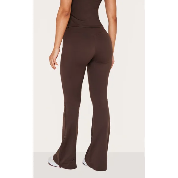 Espresso Pantalon De Yoga Évasé Taille Haute Sculptant Petite