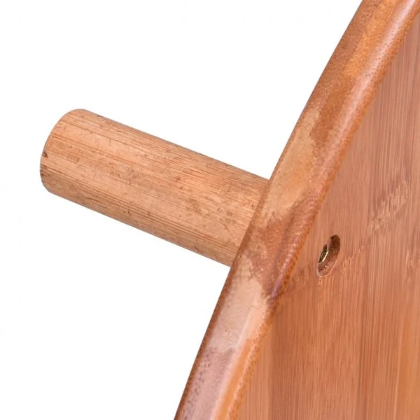 Etagère d’Angle en Bambou à 3 Niveaux Bonne Résistance à l’Humidité 33 x 33 x 85 cm