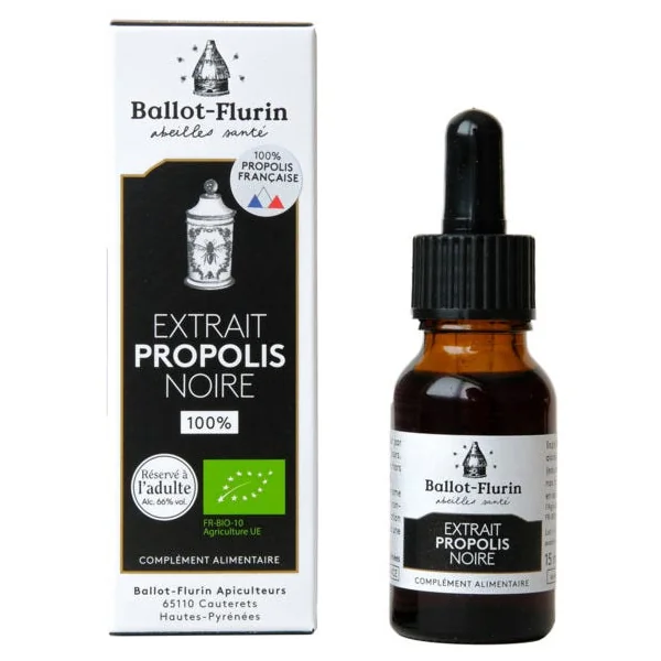 Exrait liquide de propolis noire française 100% 15ml