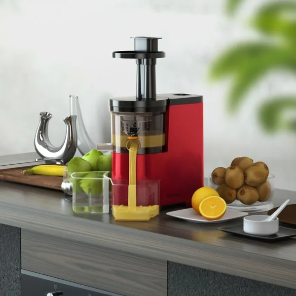Extracteur de Jus 150w avec Accessoires Centrifugeuse pour Fruits et Légumes en Abs et Pc 27x15x385cm Rouge