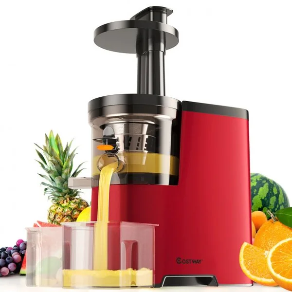 Extracteur de Jus 150w avec Accessoires Centrifugeuse pour Fruits et Légumes en Abs et Pc 27x15x385cm Rouge