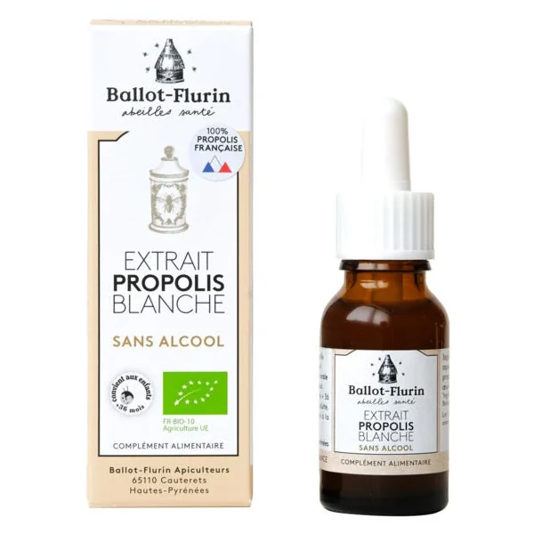 Extrait de propolis blanche liquide sans alcool 15ml