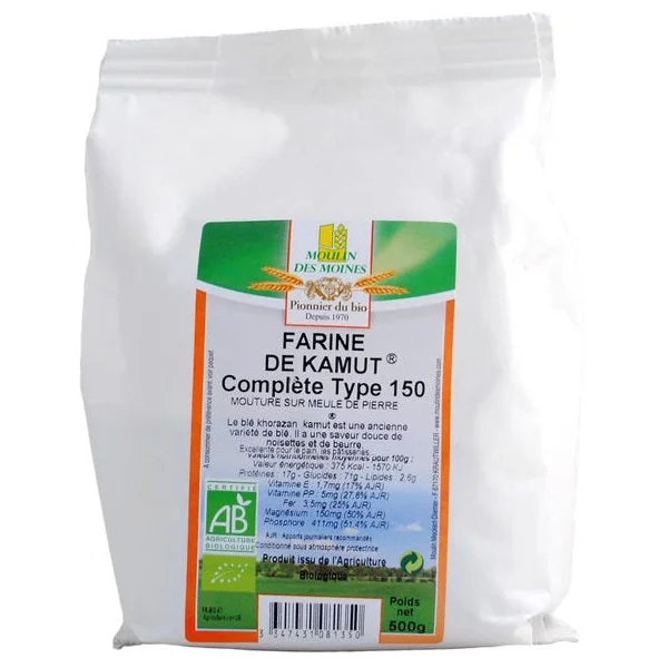 Farine de kamut complète T150 500g