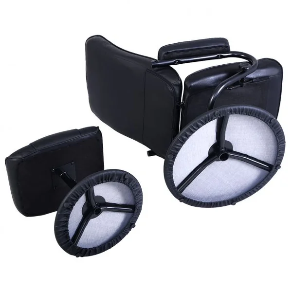 Fauteuil relax inclinable avec repose-pieds siège de salon chaise de bureau-Noir