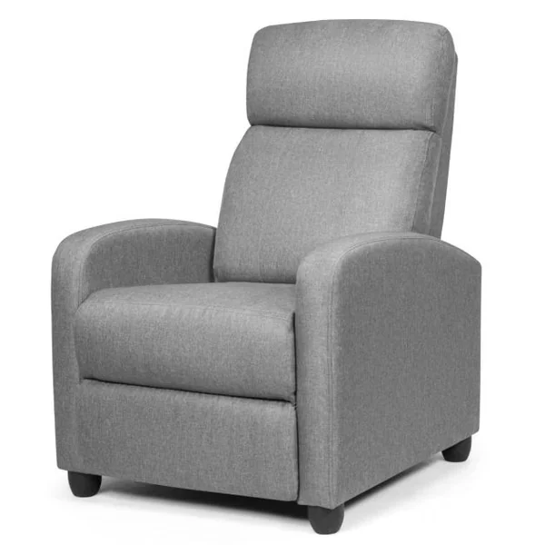 Fauteuil Relax Inclinable Rembourrage en Cuir PU avec Dossier et Repose-Pied Réglable Noir 68 x 72 x 100CM Charge 125KG Marron