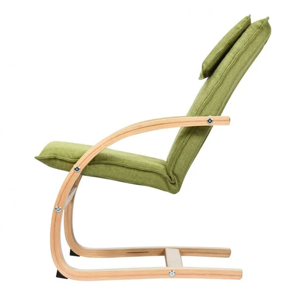 Fauteuil à Bascule pour Enfants Fabriquer en Bois de Bouleau Chaise avec Accoudoirs Solides Siège Rembourré