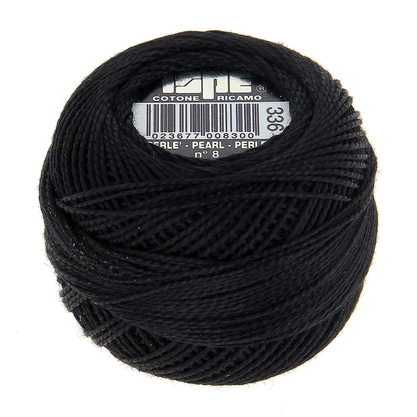Fil à broder coton perlé ISPE noir 10g