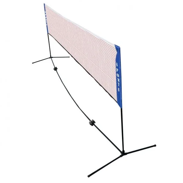 Filet de Badminton Transportable Filet de Tennis Volley Hauteur Réglable Cadre en Métal Sac Transport 420x75-155cm