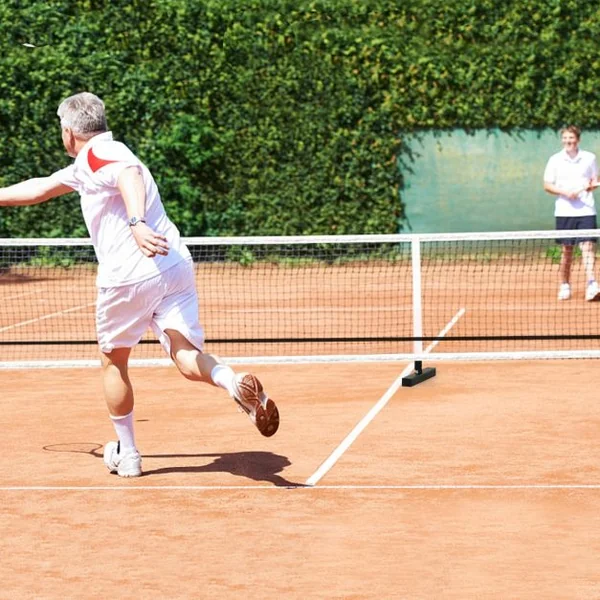 Filet de Pickleball Portable de 670 x 92 cm Tuyaux Métalliques Filet Badminton Exterieur en Polyester avec Sac de Transport en Oxford