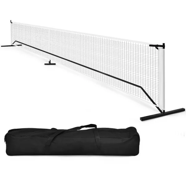 Filet de Pickleball Portable de 670 x 92 cm Tuyaux Métalliques Filet Badminton Exterieur en Polyester avec Sac de Transport en Oxford
