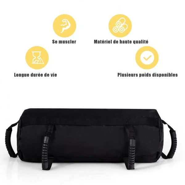 Fitness Sacs de Sable Haltérophilie pour l'Entraînement Renforcé pour Musculation Exercise 18 KG