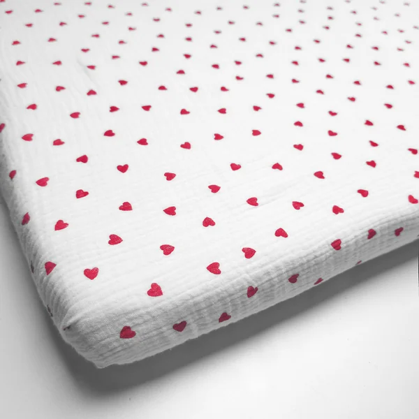 Fitted crib sheet in cotton double gauze, Lovio