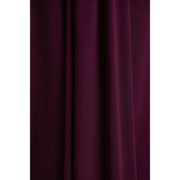 Flashy | Robe longue bordeaux à encolure plongeante avec détails froncés