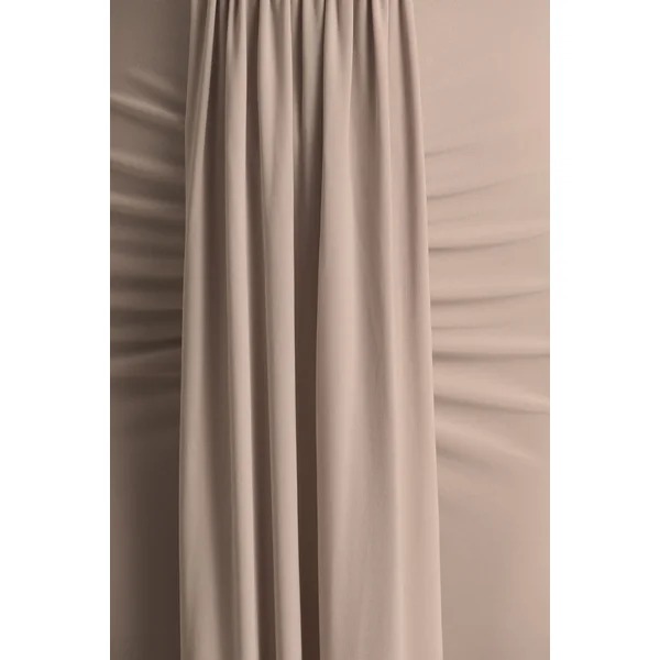 Flashy | Robe longue champagne à décolleté plongeant et détails froncés