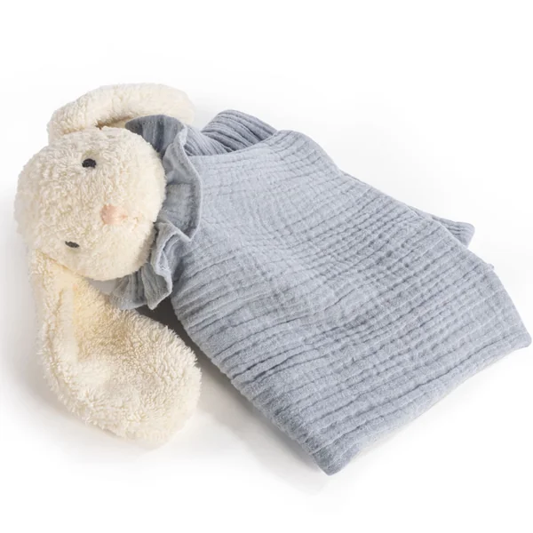 Flat cotton-gauze rabbit comforter