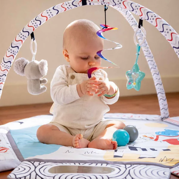 Foldable baby play mat with ball pit - Safari Expedition