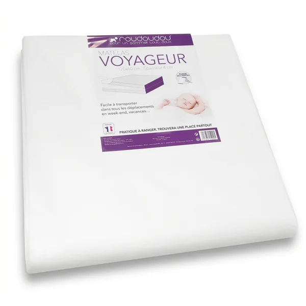 Foldable travel mattress for baby, 60x120 cm