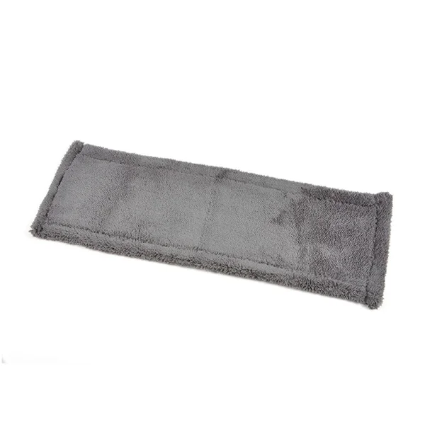 Frange de rechange microfibre anthracite pour balai plat 12x42cm