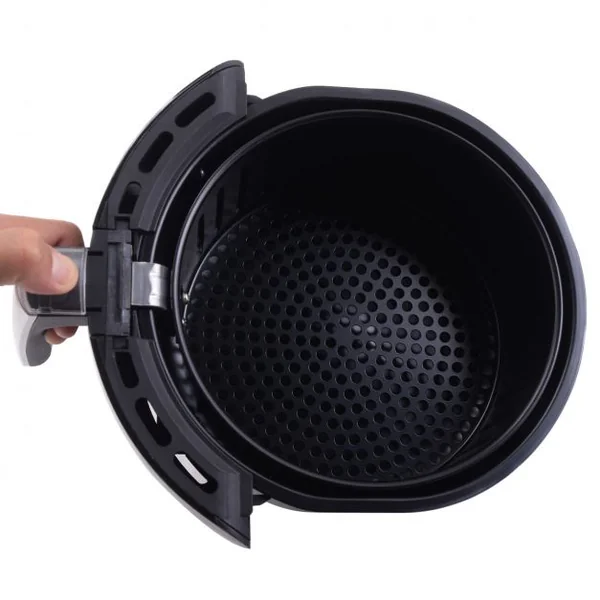 Friteuse à air chaud 1500W 230V Friteuse sans huile pour cuisson saine Minuteur Température 80 -200°C Réglable Noir
