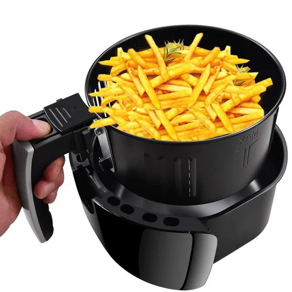 Friteuse à air chaud 2.6 L 1200 W Cuisson saine sans huile Four à convection Minuterie 0-30 min, Température 60-200°C