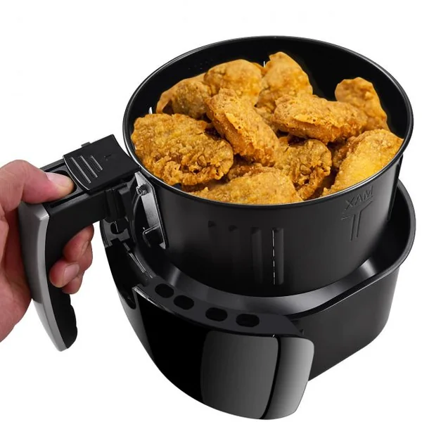 Friteuse à air chaud 2.6 L 1200 W Cuisson saine sans huile Four à convection Minuterie 0-30 min, Température 60-200°C