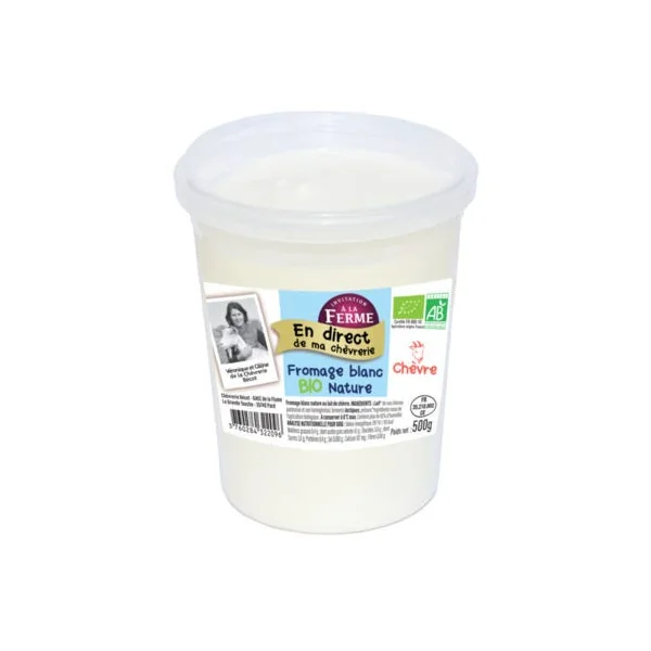 fromage blanc au lait de chèvre bio nature 500g
