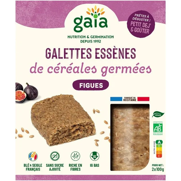 Galettes de céréales germées figues