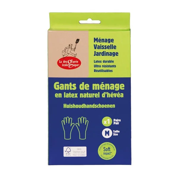 Gants ménage latex medium 1 paire