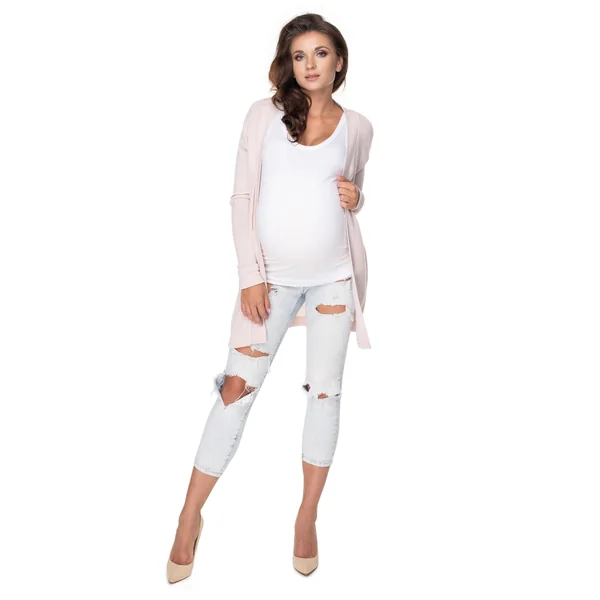 Gilet long mailles fines avec ceinture - Reste 1