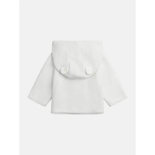 Gilet naissance en tricot à capuche - Soins Bébé Naturels & Produits Maman Après Naissance