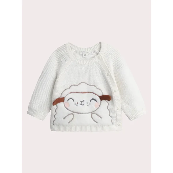 Gilet naissance écru en tricot - Soins Bébé Naturels & Produits Maman Après Naissance