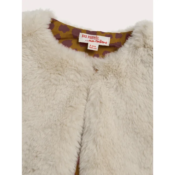 Gilet sans manche en fourrure synthétique réversible - Soins Bébé Naturels & Produits Maman Après Naissance
