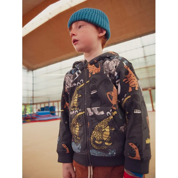 Gilet à capuche doublé chaud imprimé animaux - Soins Bébé Naturels & Produits Maman Après Naissance