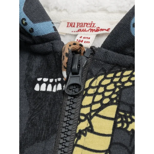 Gilet à capuche doublé chaud imprimé animaux - Soins Bébé Naturels & Produits Maman Après Naissance
