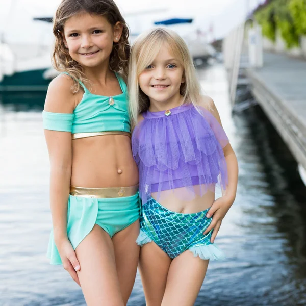 Girl's mermaid two-piece swimsuit