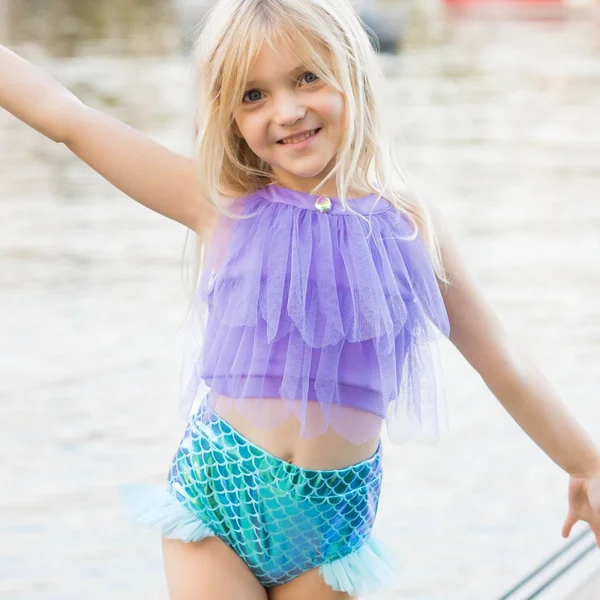 Girl's mermaid two-piece swimsuit