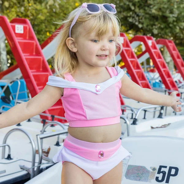 Girls' two-piece princess swimsuit