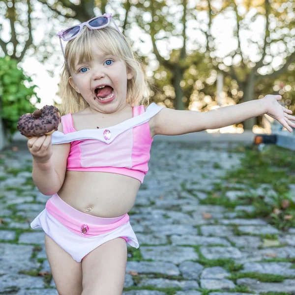 Girls' two-piece princess swimsuit
