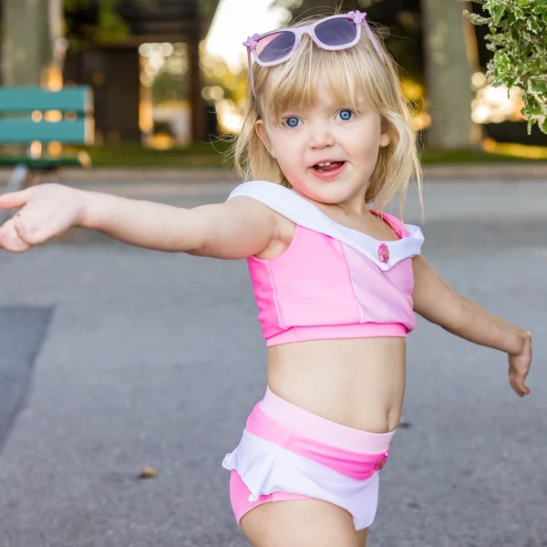 Girls' two-piece princess swimsuit