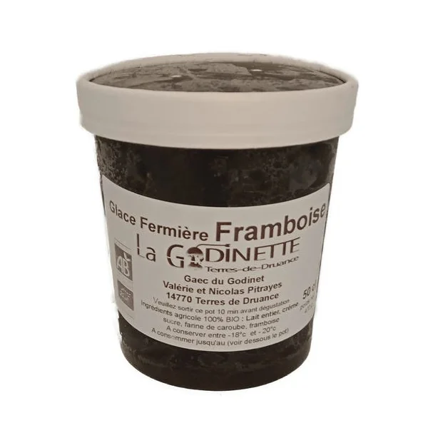 Glace fermière framboise - 500g