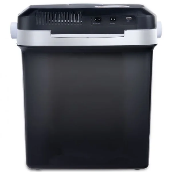 Glacière Électrique Chaud/Froid 26 Litres Léger et Portable Idéale pour les Voyages, 41x32x43cm, Noir