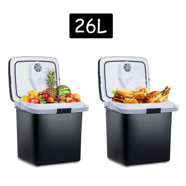 Glacière Électrique Chaud/Froid 26 Litres Léger et Portable Idéale pour les Voyages, 41x32x43cm, Noir