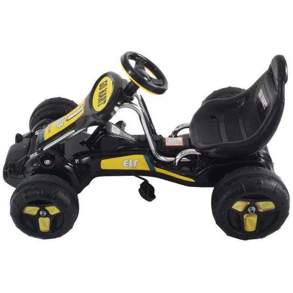 Go-Kart à Pédale 1 Place Kart à Pédale Vélo pour Enfants 3 à 8 ans avec Pédales charge max. 25 kg couleur jaune
