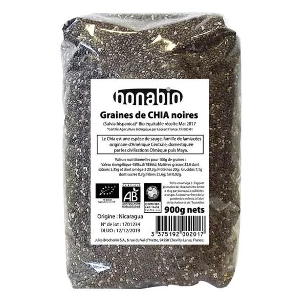 Graines de chia noires 900g