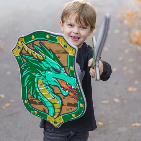 Green dragon knight foam shield