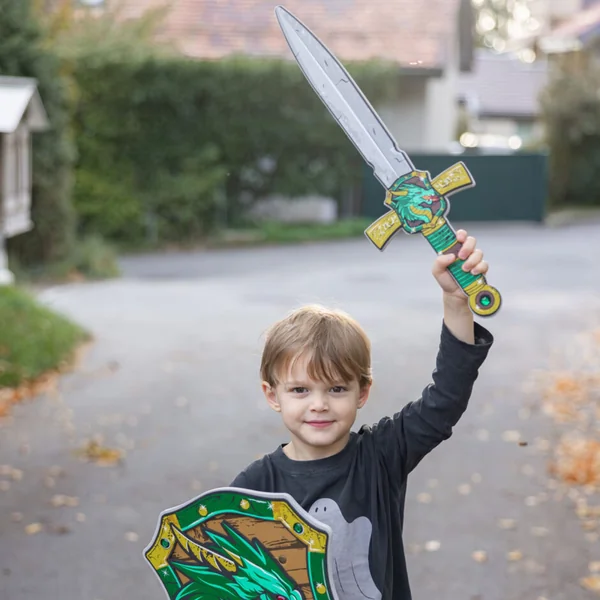 Green dragon knight foam sword
