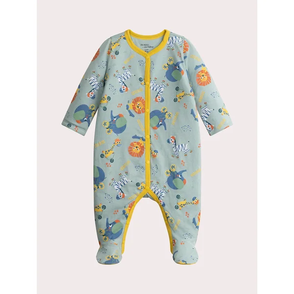 Grenouillere à motif animalier pour bébé garçon - Soins Bébé Naturels & Produits Maman Après Naissance