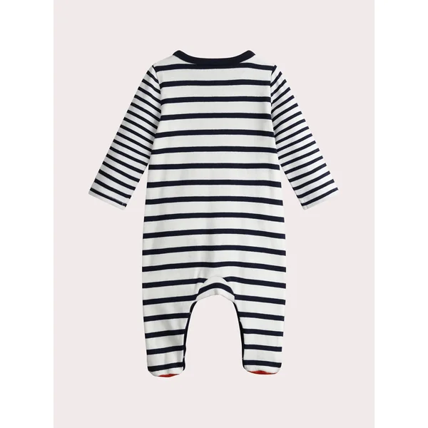 Grenouillere à rayures pour bébé garçon - Soins Bébé Naturels & Produits Maman Après Naissance